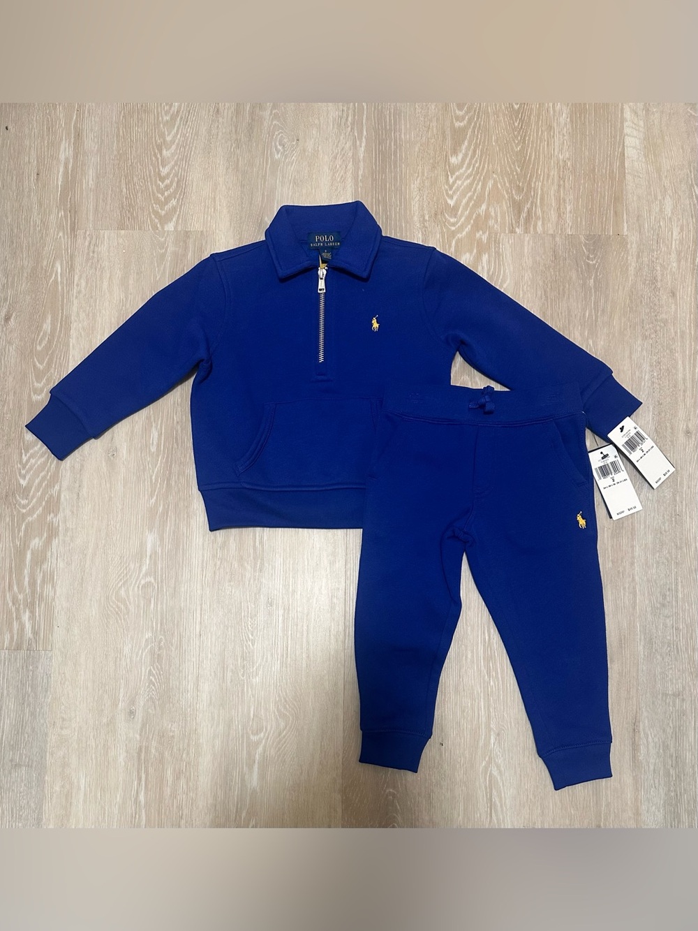 Polo Ralph Lauren Toddler Fleece Collared Sweatshirt & Fleece Jogger Pant,Size 2